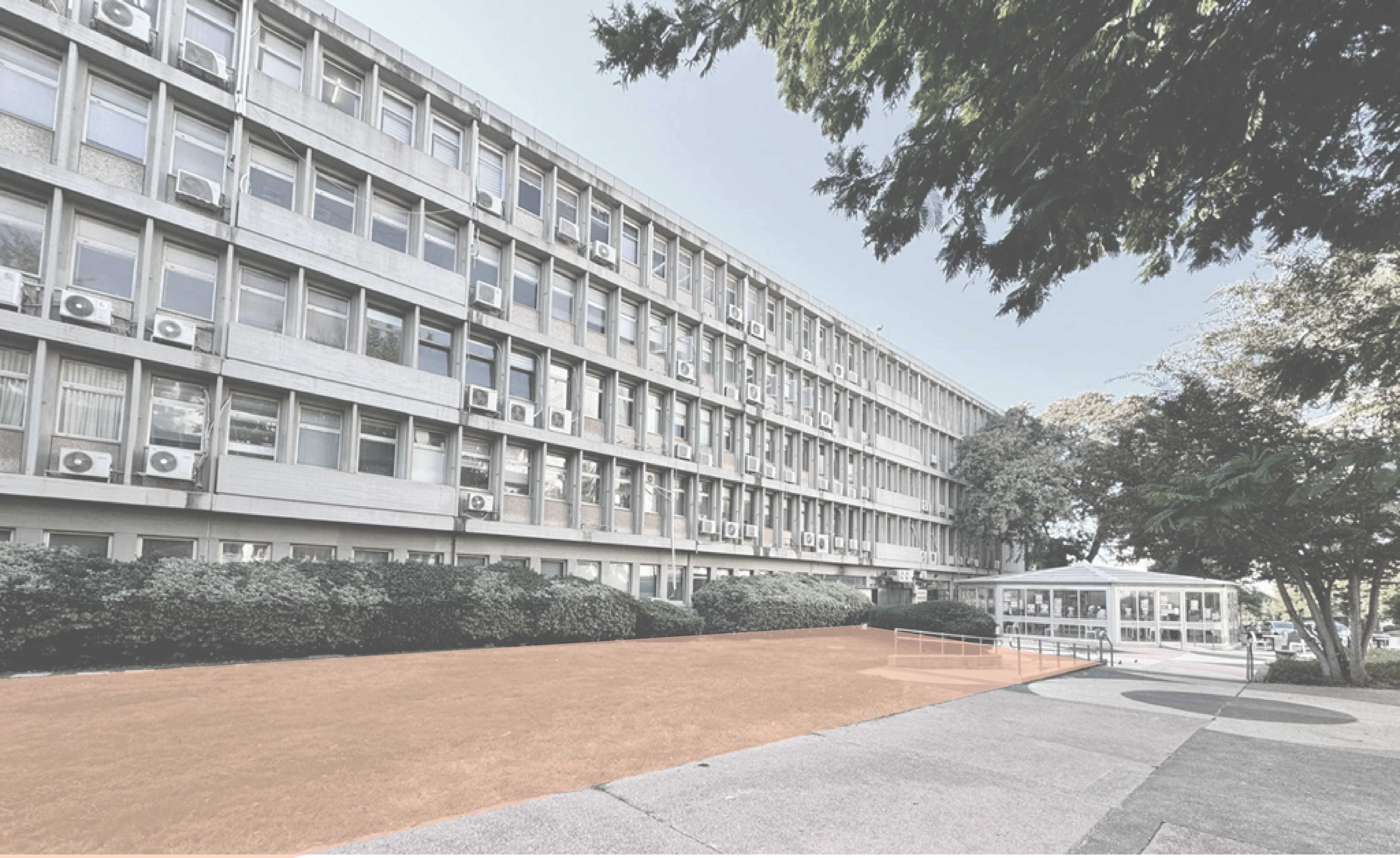 Campus view of the Habitan pavilion site at Tel Aviv University