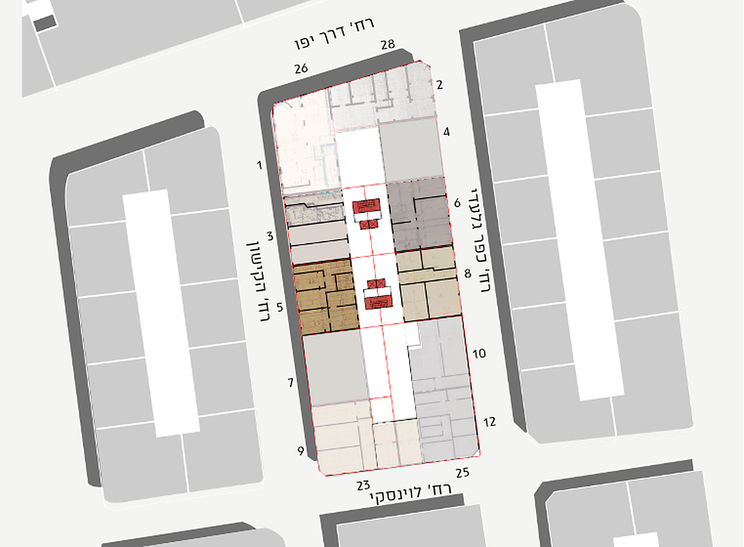 Proposed inner-block circulation plan