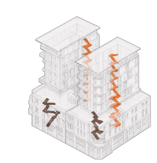 Levinsky facade circulation diagram