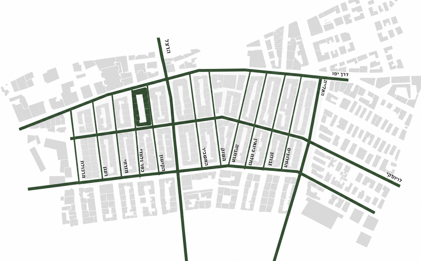 Detailed location map of the InsideOut project in Florentin, Tel Aviv
