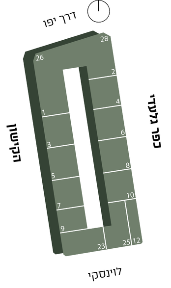 Green Florentin block diagram with surrounding street labels