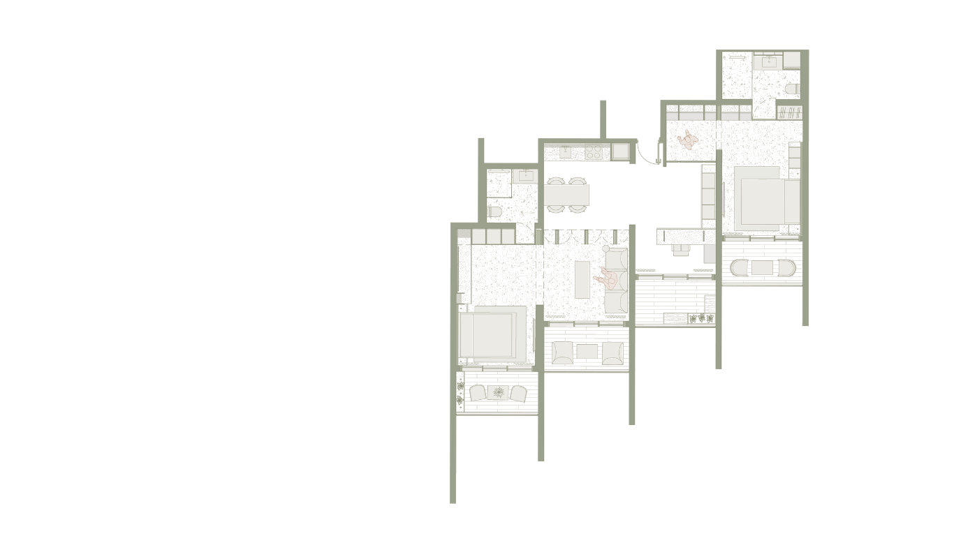 Proposal floor plan at scale 1 to 50