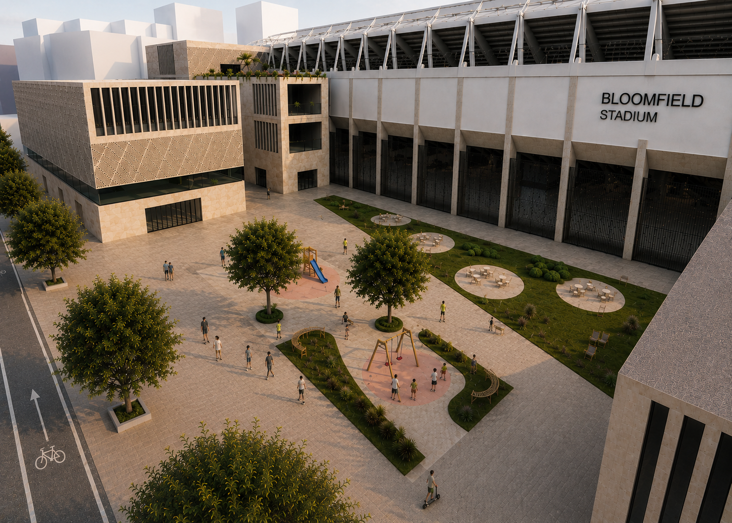Proposed pedestrian space view