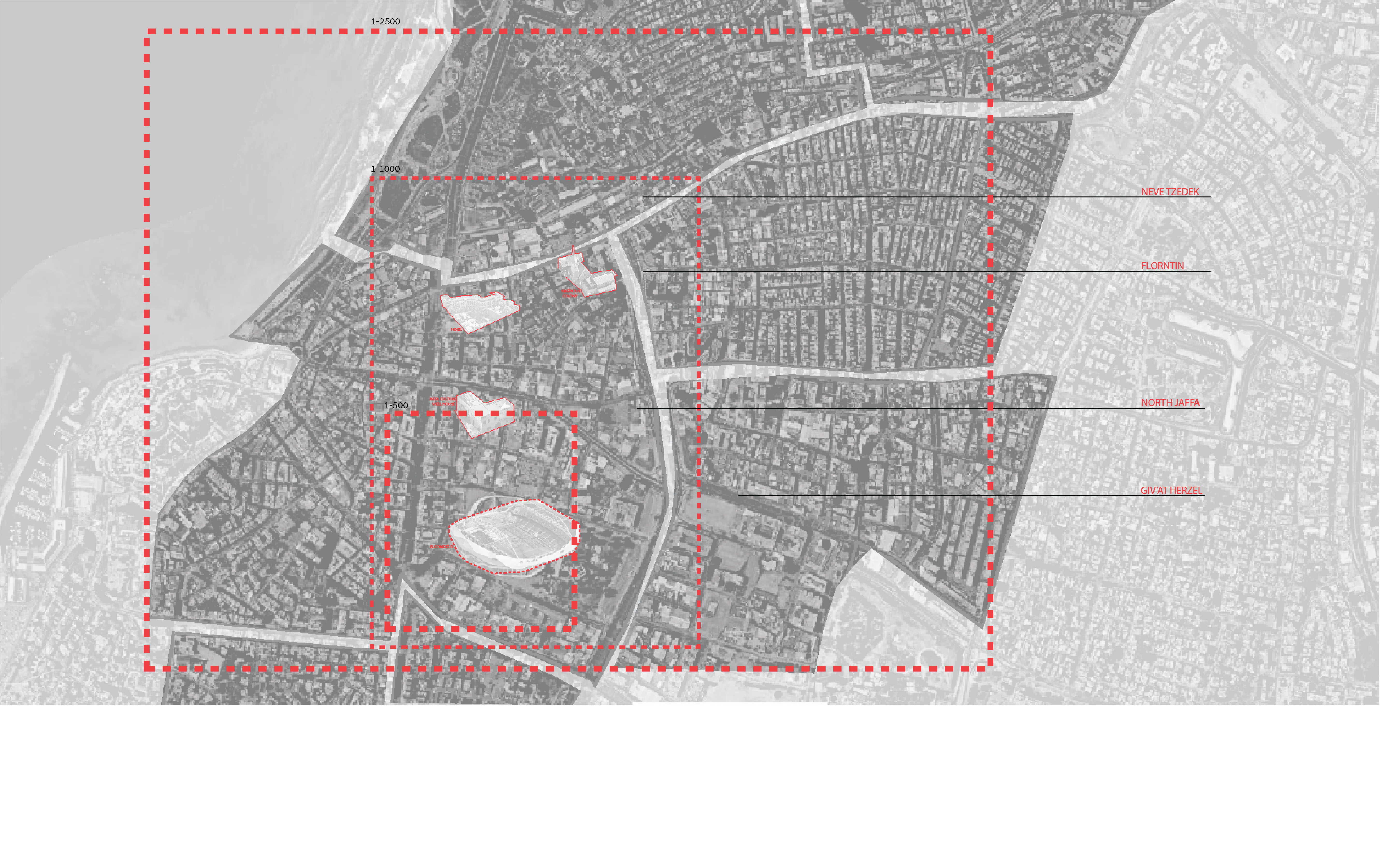 Site map showing the project area and context in North Jaffa